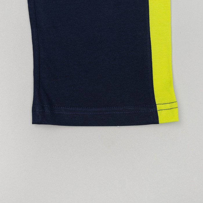 Комплект для мальчика (футболка+шорты), рост 122 см (7 лет), цвет тёмно-синий/белый (арт. Н464)