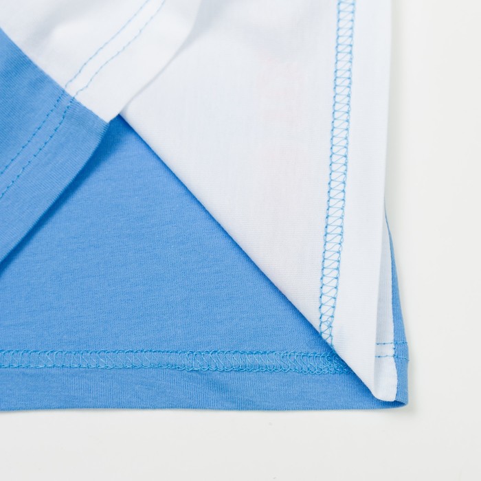 Футболка для мальчика, рост 98 см (3 года), цвет голубой/белый (арт. Н224)