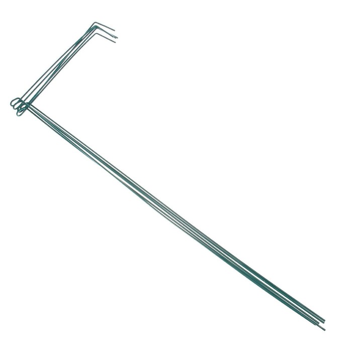 Кустодержатель, h=100 см, ножка d=2 см, металл, набор 5 шт., зелёный