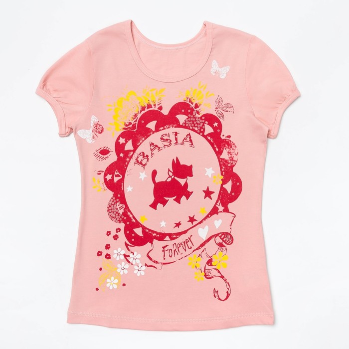 Футболка для девочки, рост 152 см (12 лет), цвет персик Л473