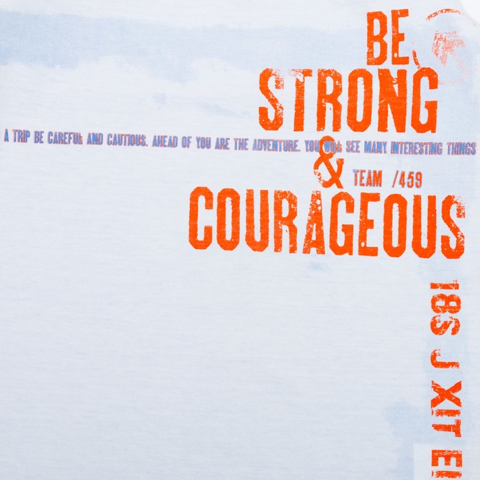 Футболка для мальчика, рост 116 см (6 лет), цвет голубой/белый (арт. Н224)