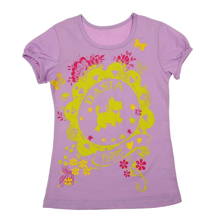 Футболка для девочки, рост 152 см (12 лет), цвет сирень Л473