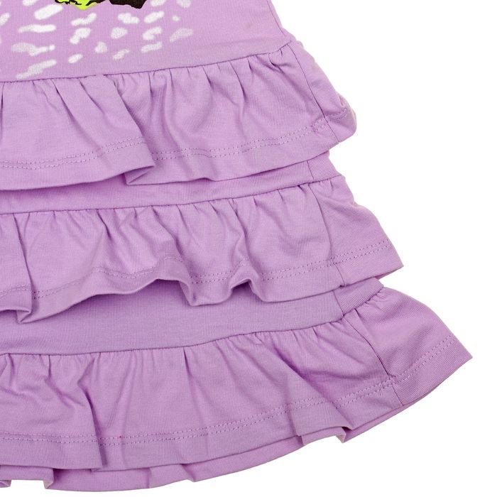 Платье для девочки с коротким рукавом, рост 98 см (3 года), цвет сиреневый (арт. Л207)