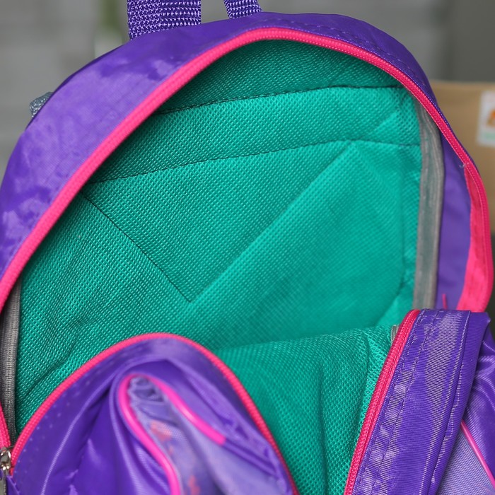 Рюкзак детский на молнии "Фея с лошадкой", 1 отдел, сиреневый