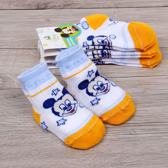 Носки детские "Дисней беби: Микки морячок", Микки Маус и друзья, 8-10 см, 6-9 мес., 100% хлопок