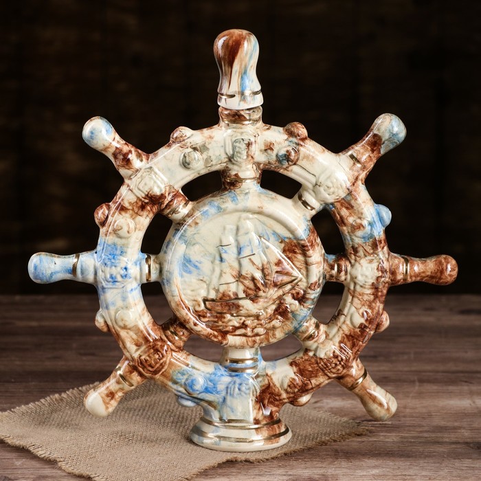 Штоф с рюмками "Штурвал" 7 предметов, 1/0,1 л, микс