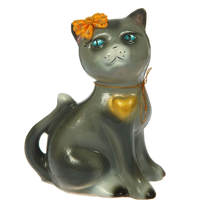 Копилка "Василиса" малая, глянец, серая