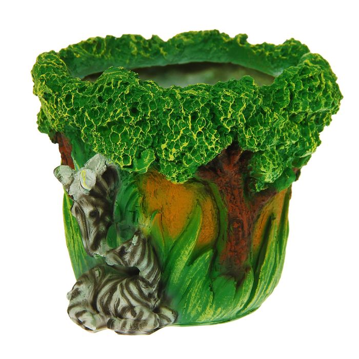 Фигурное кашпо "Зебры"