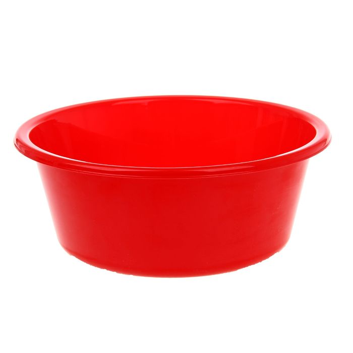 Таз пластиковый 4 л "Кливия", цвет красный