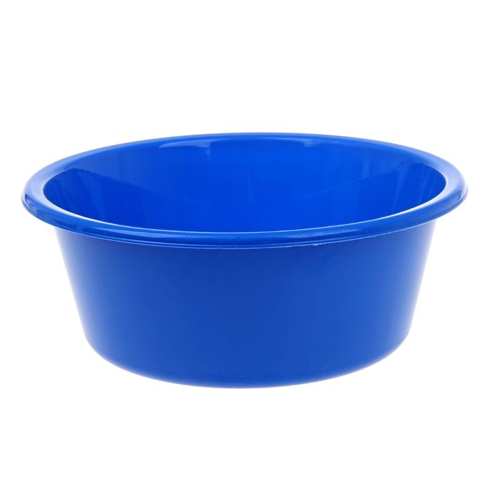 Таз пластиковый 4 л "Кливия", цвет голубой