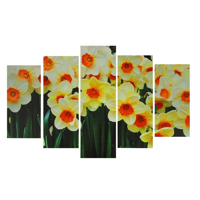 Модульная картина на подрамнике "Белые нарциссы"
