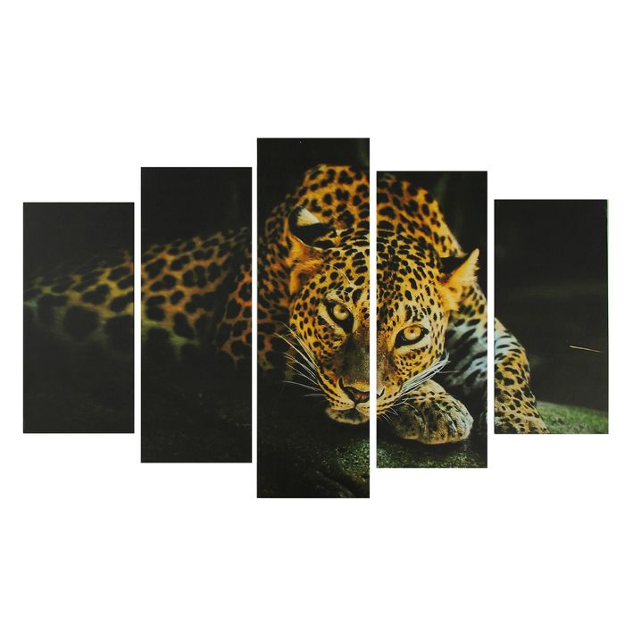 Картина модульная на подрамнике Взгляд гепарда 2-25*52, 2-25*66,5, 1-25*80, 80*140 см