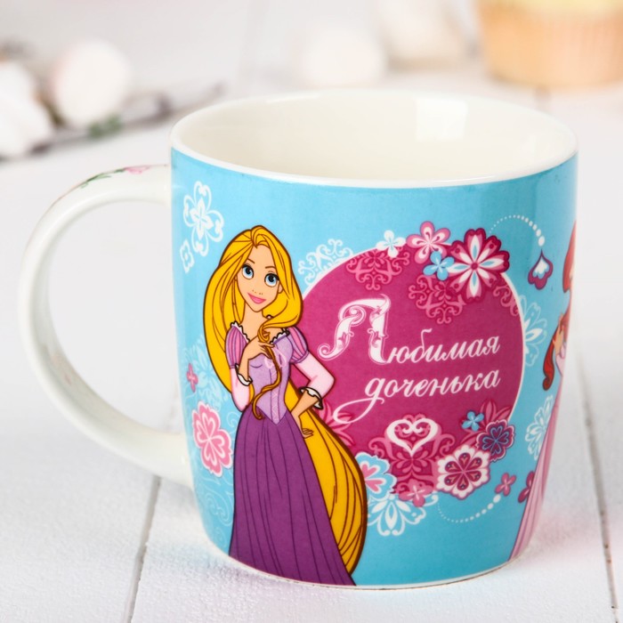 Кружка "Любимая доченька" Принцессы, 350 мл