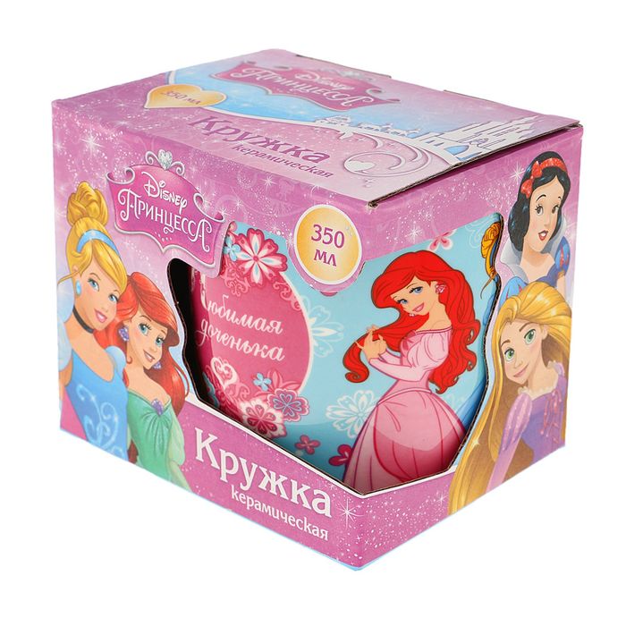 Кружка "Любимая доченька" Принцессы, 350 мл