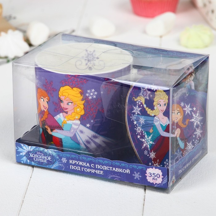 Набор кружка с подставкой "Ты самая лучшая" Холодное сердце, 350 мл