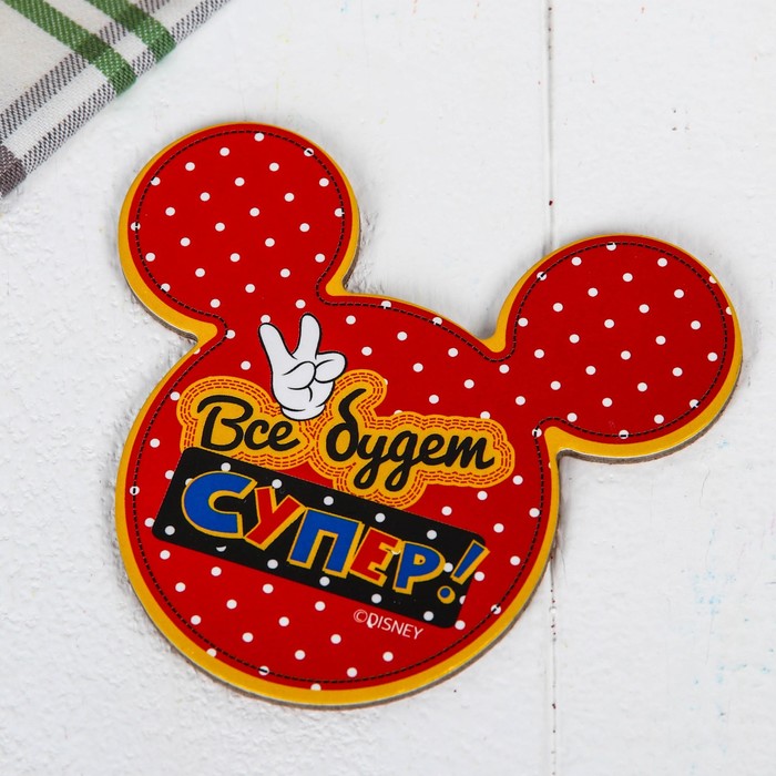 Набор кружка с подставкой "Отличный день" Микки Маус, 350 мл