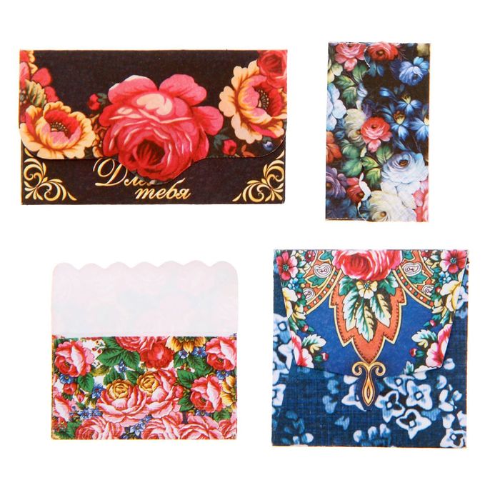 Набор декоративных мини-конвертиков "A la Russe", 11 х 13,5 см