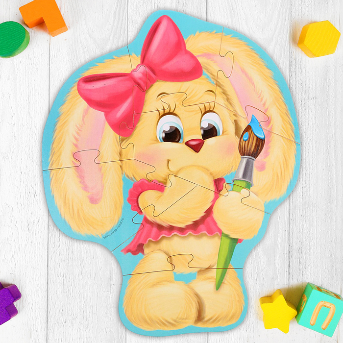 Пазл фигурный "Зайка"