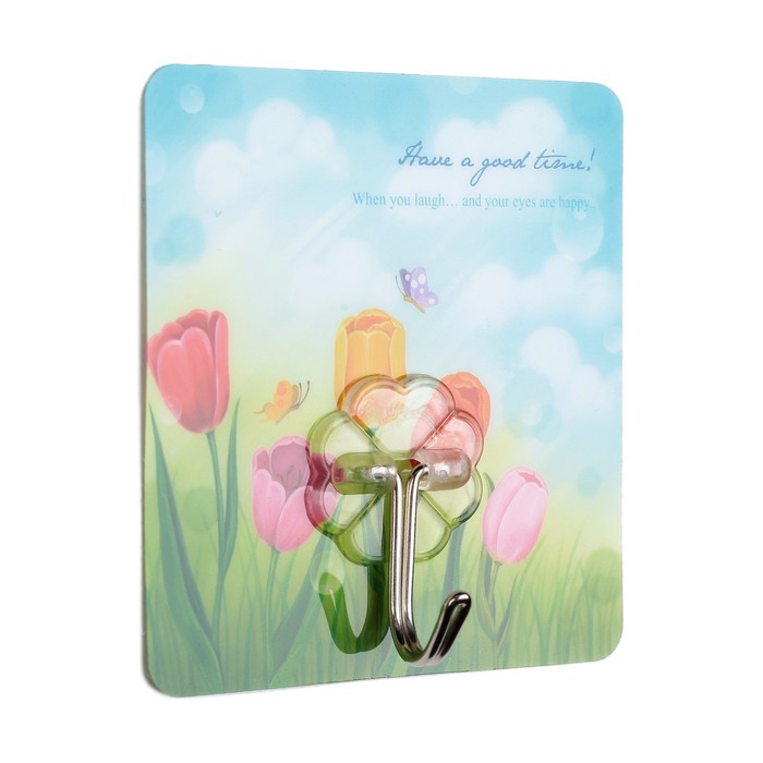 Крючок-наклейка "Flowers", цвет МИКС