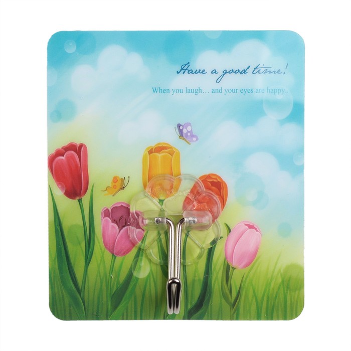 Крючок-наклейка "Flowers", цвет МИКС