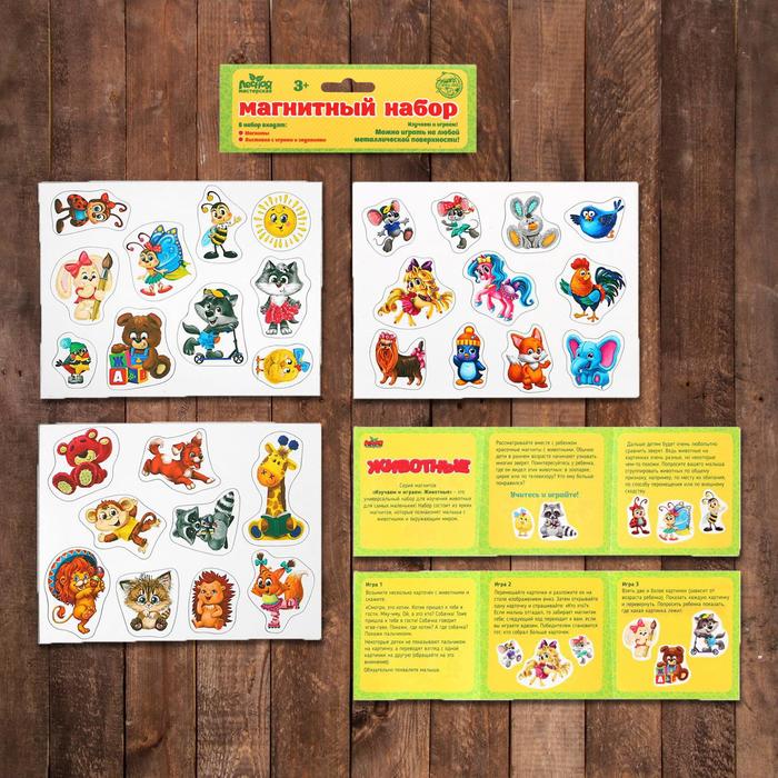 Обучающий набор с магнитами "Животные"