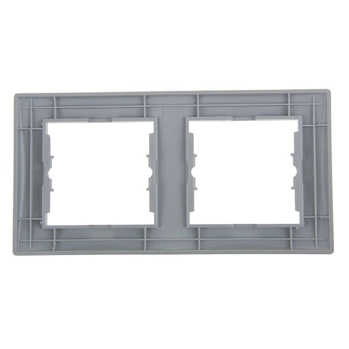 Рамка " Sedna" SchE SDN5800360, двухместная, горизонтальная, цвет алюминий