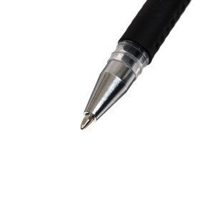 Ручка гелевая, 0.5 мм, чёрный стержень, прозрачный корпус, с резиновым держателем Ош