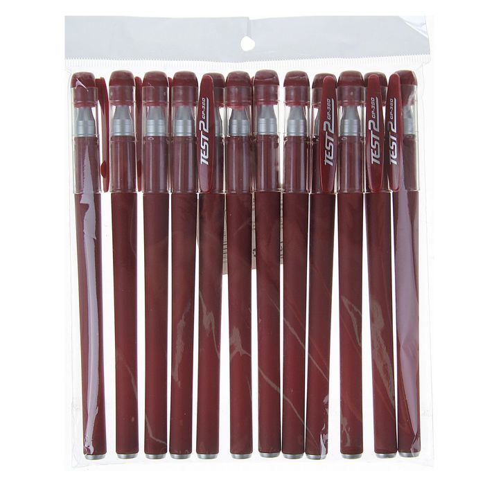 Ручка гелевая 0,5 мм красная, корпус бордовый матовый Softtouch