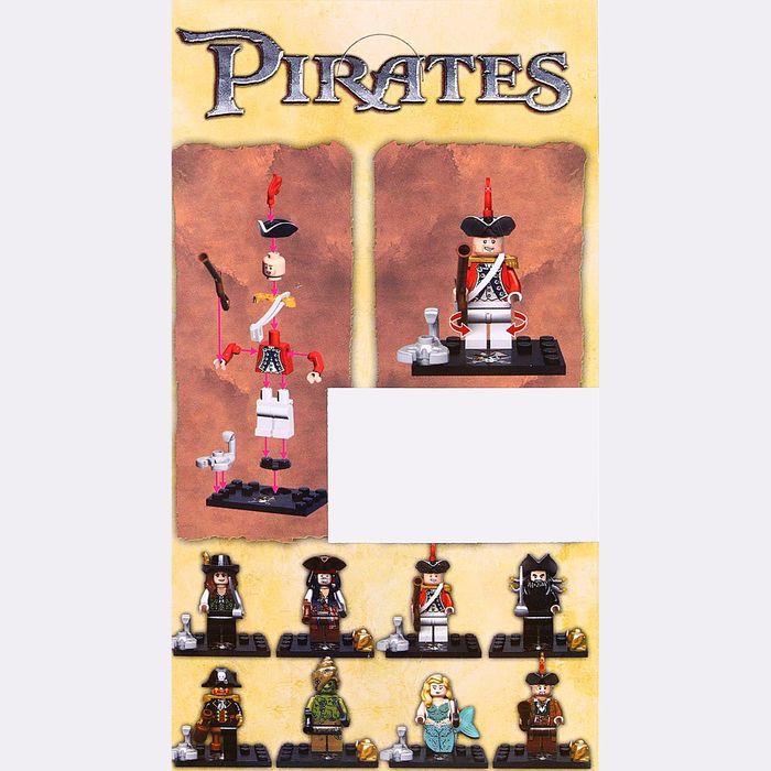 Конструктор «Пират» с аксессуарами, количество деталей 10-13, МИКС