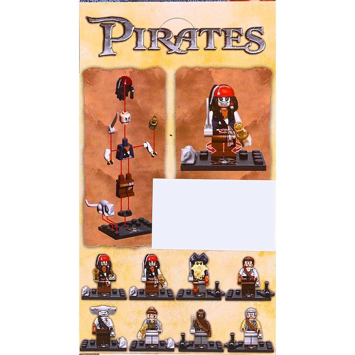 Конструктор «Пират» с аксессуарами, количество деталей 10-13, МИКС