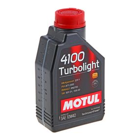 Моторное масло MOTUL 4100 Turbolight 10W-40 А3/В4, 1 л 102774 от Сима-ленд