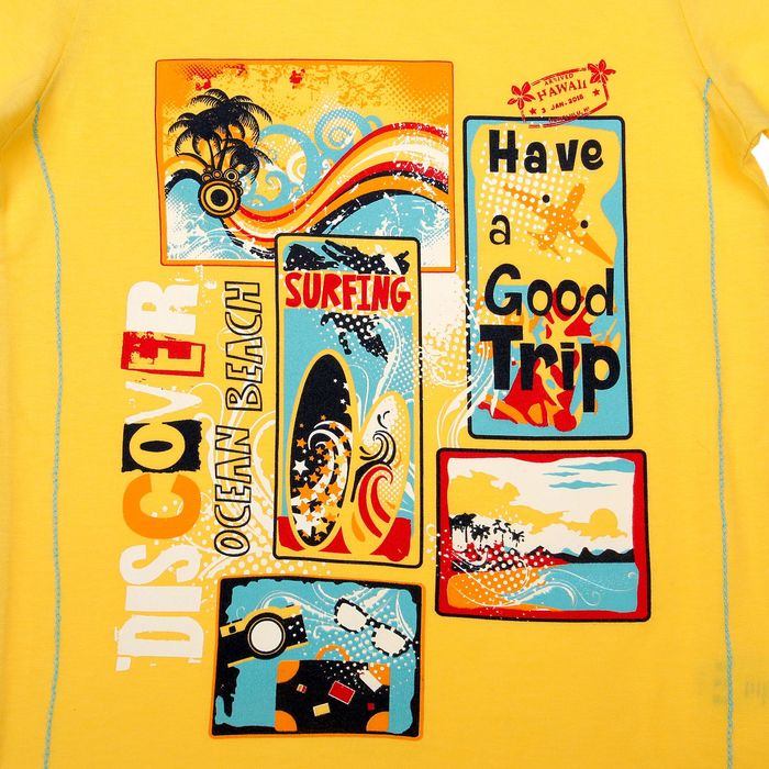 Футболка для мальчика, рост 104 см (56), цвет жёлтый