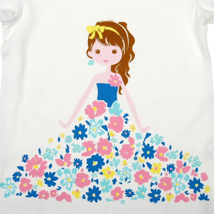 Футболка для девочки, рост 92 см (52), цвет белый