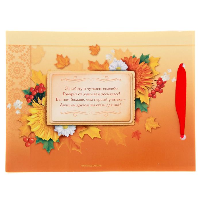 Книга пожеланий на ленте "Первому учителю"