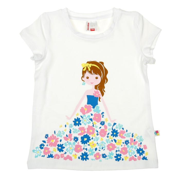 Футболка для девочки, рост 98 см (56), цвет белый