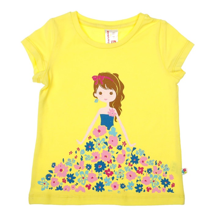 Футболка для девочки, рост 104 см (56), цвет жёлтый