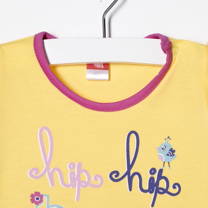 Комплект ясельный (туника, бриджи), рост 86 см (52), цвет жёлтый