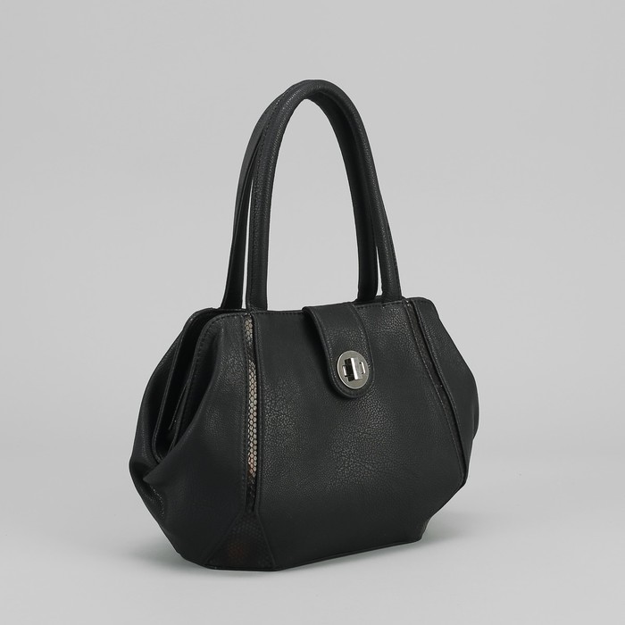 Сумка женская на молнии, 1 отдел, 1 наружный карман, чёрная