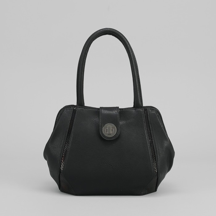 Сумка женская на молнии, 1 отдел, 1 наружный карман, чёрная