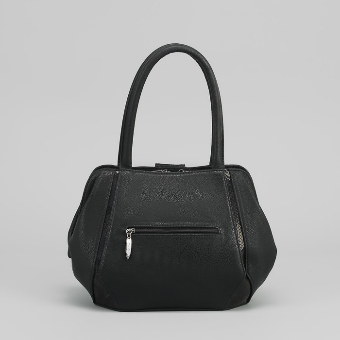 Сумка женская на молнии, 1 отдел, 1 наружный карман, чёрная