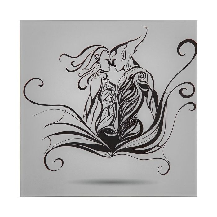 Картина на стекле "Пара из цветка"