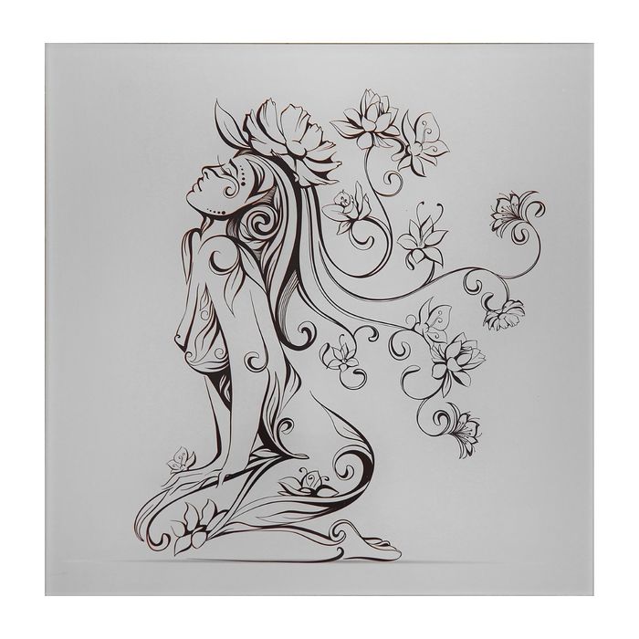 Картина на стекле "Цветочная нимфа"