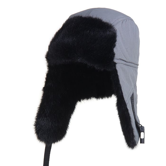 Шапка-ушанка «Полюс», размер 59-60, цвет серый