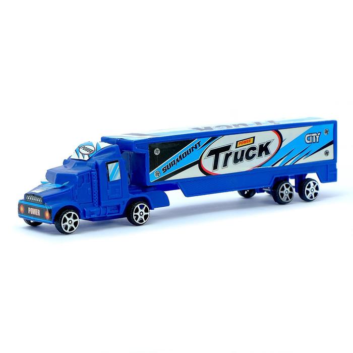 Грузовик инерционный «Фура», цвета МИКС набор грузовик карьерный кегли цвета микс