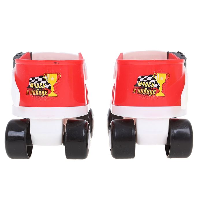 Ролики для обуви раздвижные, размер 15-21 см, колеса РVC d = 45 мм + защита локтя, колена