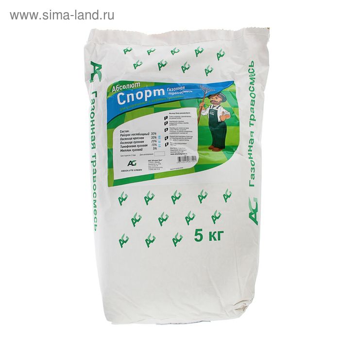 Газонная травосмесь Абсолют Спорт 5 кг 1494₽