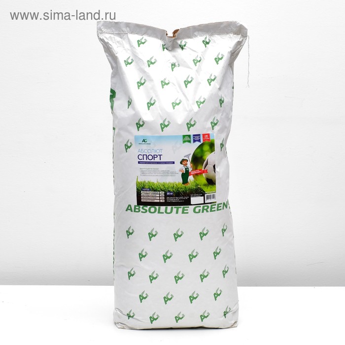 фото Газонная травосмесь "абсолют", "спорт", 20 кг absolute green