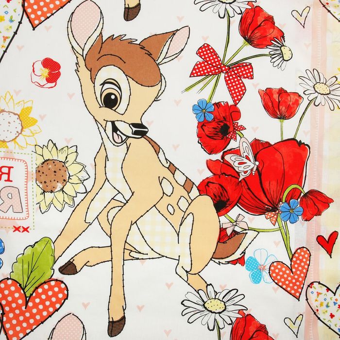 Простыня 1,5 сп "Бемби", размер 150х214 см 100% хлопок, бязь, Дисней беби