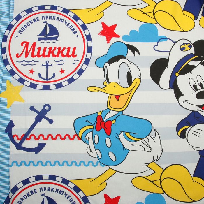 Простыня 1,5 сп "Микки Маус и друзья: Приключения ждут", размер 150х214 см, 100% хлопок, бязь