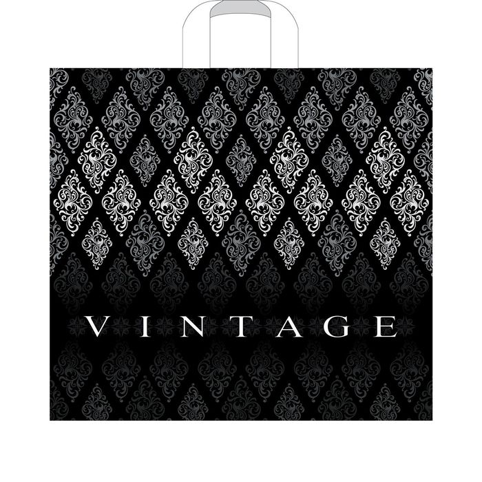 Пакет "Винтаж", полиэтиленовый с петлевой ручкой, 40х36 см, 70 мкм